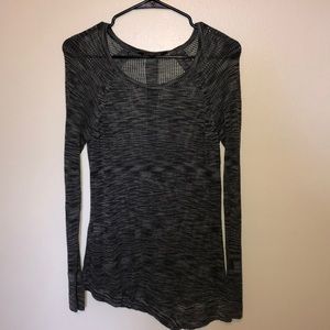 Cozy Asymmetric Gray Long Sleeve
